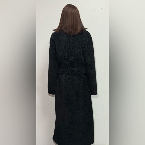 UGG ALESANDRA FAUX FUR WRAP COAT - Picture 2 of 3